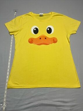 Port and Company Yellow Tee with Duck Face Graphic